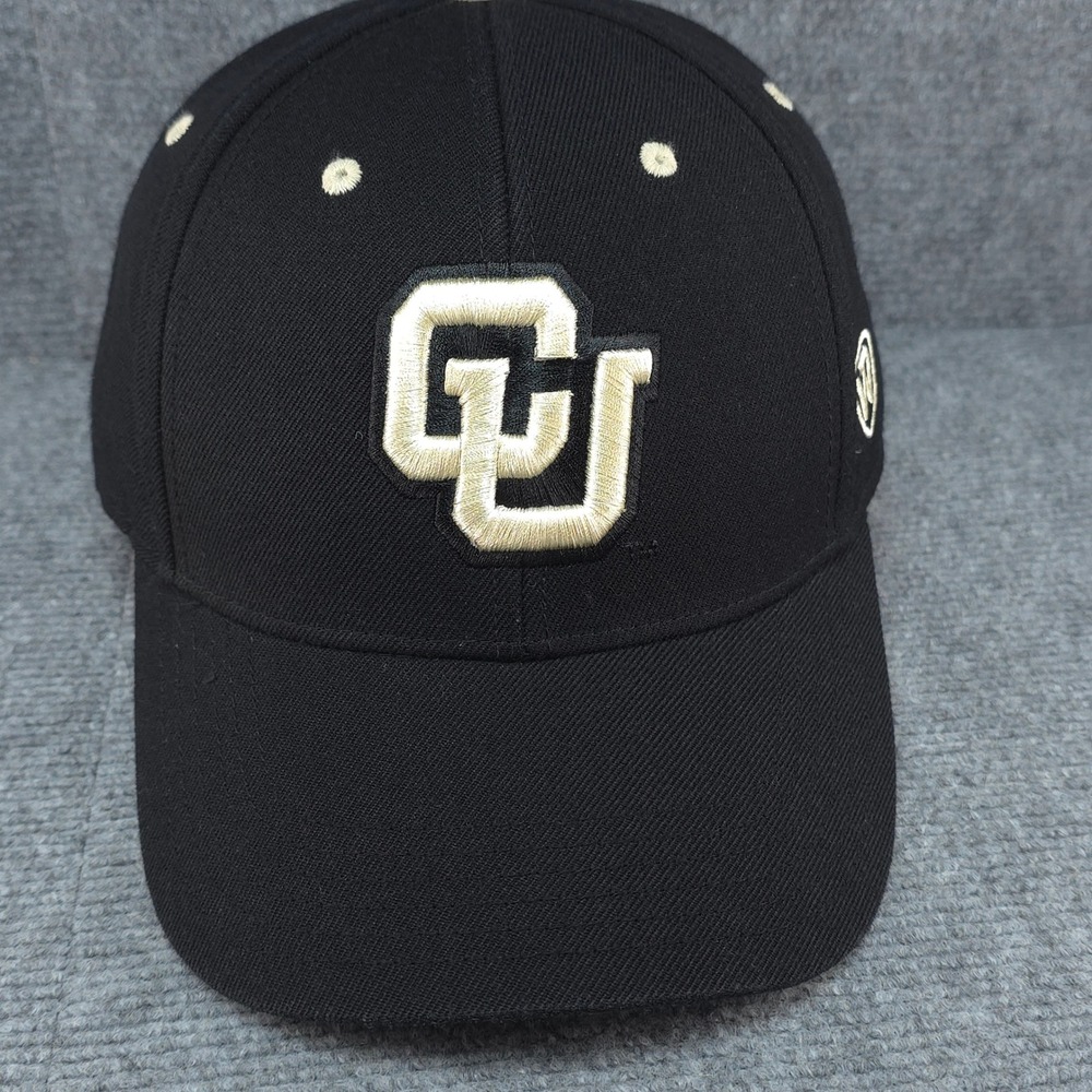 Colorado Buffaloes Hat Cap Mens 7 3/8 Black Fitted NCAA Football CU Buffs